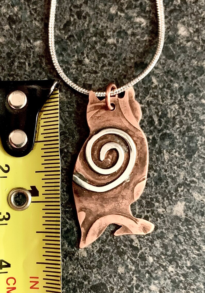 TRIBAL OWL Pendentif Owl, Animal Totem, Pendentif Sud-Ouest, Bijoux artisanaux, Bijoux Unisexes Animal Spirit, Hibou spiritueux, TSO31 image 6