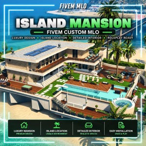 FiveM Island Mansion MLO | Luxury Villa with Pool & Tropical Roleplay Map