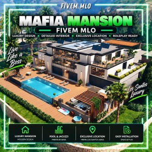 FiveM Mafia Mansion MLO | Luxury Villa with Pool & Roleplay Map