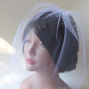 Bridal Blusher Tulle Veil Rhinestone Crystals, Wedding Accessories