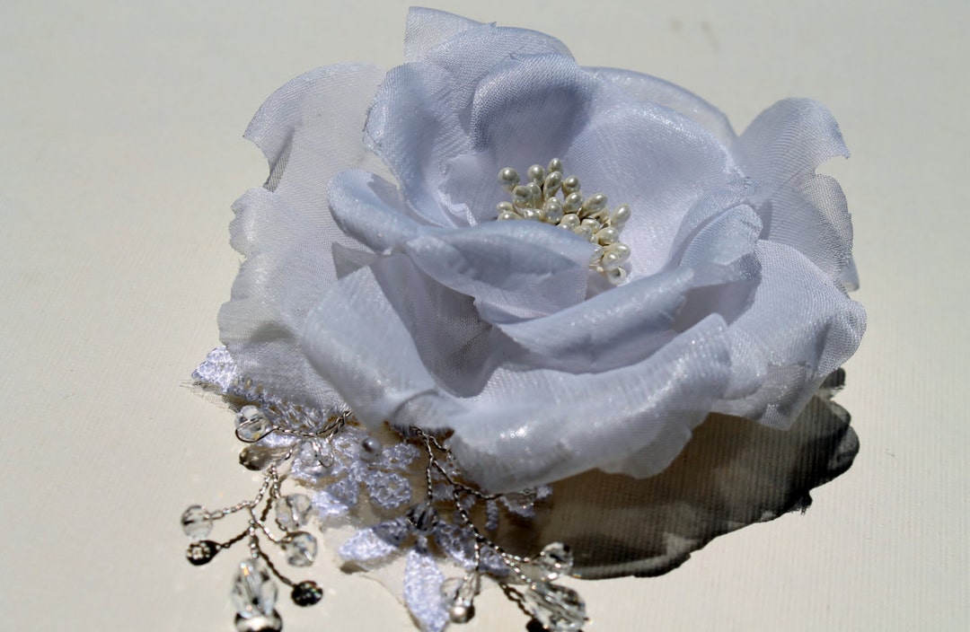 Vintage Wedding Hairpiecebridal Hair Piece Pure Silk Flower - Etsy