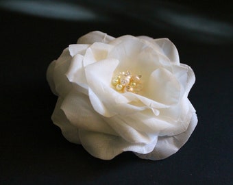 Gardenia Hair Comb Wedding Headpiece Fascinator-ivory Cream - Etsy UK