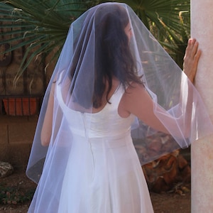 Drop Veil, Bridal Veil Double Layer, Blusher Veil,  Wedding Veil, Fingertip, Waltz, Chapel , 1920 Vintage Veil