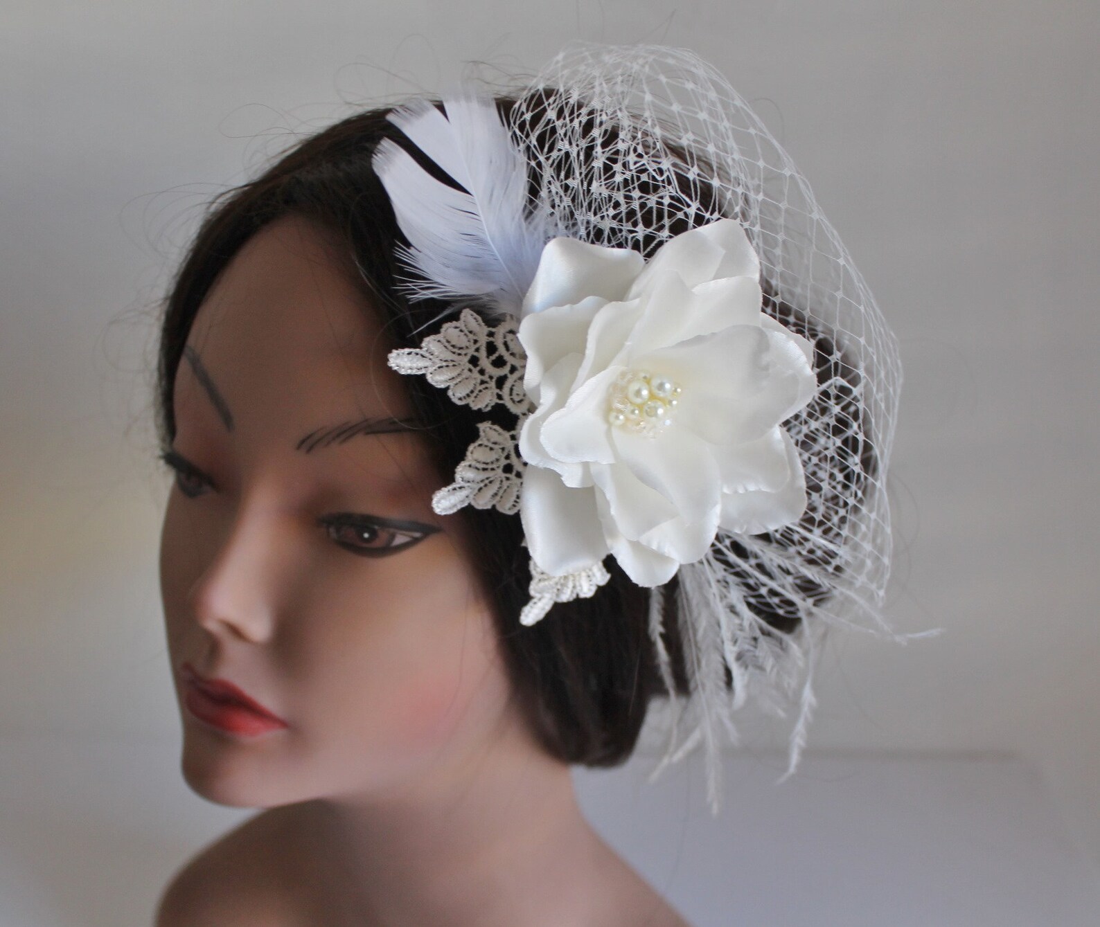 birdcage wedding veils and headpieces