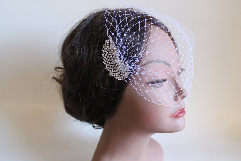 Birdcage Wedding Veil, Bandeau Birdcage Veil, Blusher Veil, Blusher