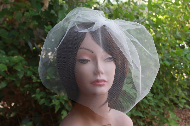 Wedding Veil Tulle Veil Bridal Blusher Birdcage Wedge Tulle Etsy