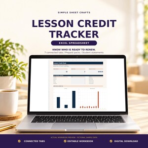 Excel-Tabelle zur Verwaltung von Tutorstundenguthaben, Prepaid-Stundenpakete, Protokoll für Nachholstunden und Stornierungen, Verlängerungsübersicht, Schülerabrechnung