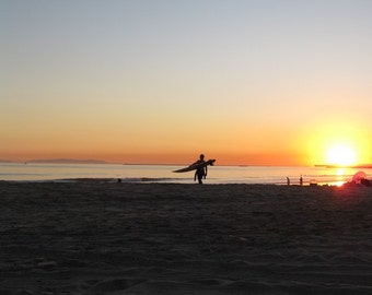 sunset surf // Seal Beach, CA // surfing // sunset // beach // fine art print