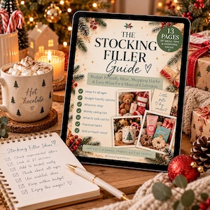 Guide des petits cadeaux à glisser dans une chaussette de Noël | Conseils et astuces pour faire de bonnes affaires (PDF de 13 pages)