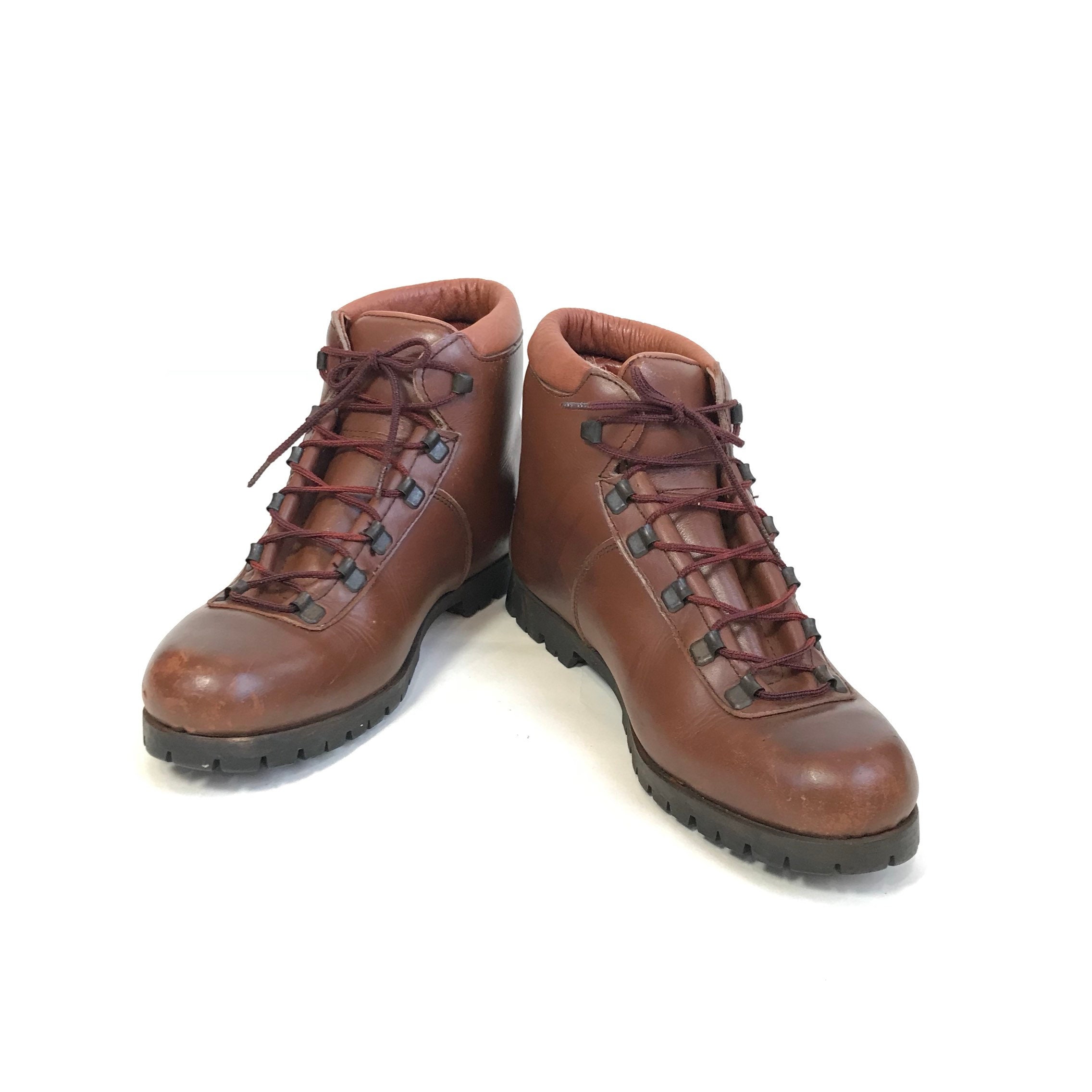 Vintage Dunham Brown Suede Mountaineer Hiking Ankle Boots Lace up Men\'s 7.5 M Dunham Hiking Boots - Etsy main image 2