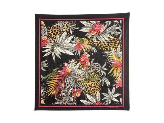 Vintage // Floral Bandana Scarf Handkerchief, Tro… - image 1