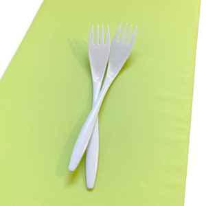 Vintage // Hutzler White Rosti Designs Plastic Melamine Large Serving Fork, Mepal, Kitchen Utensil, Cookware, Serviceware, Denmark// 1990s