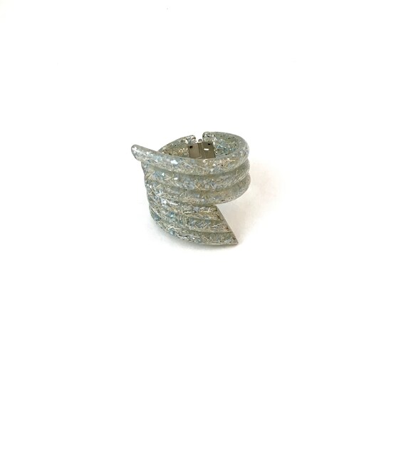 Vintage // Confetti Lucite Clamper Bracelet, Gift… - image 6