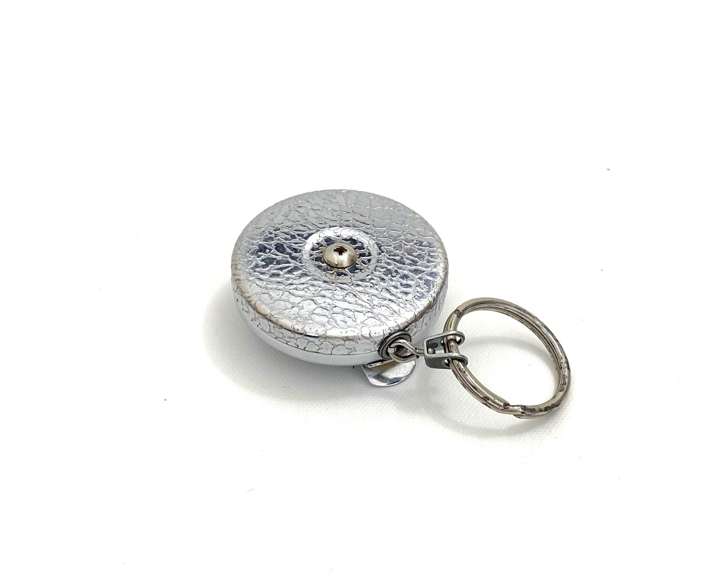 Vintage // Key-bak Self Retracting Silver Belt Clip Key Reel