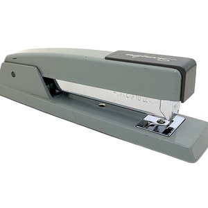 Vintage // Swingline 747 Stapler, Light & Dark Grey Metal Desk Stapler, Heavy Duty  Industrial Office Supply, Back to School Gift // 1970s