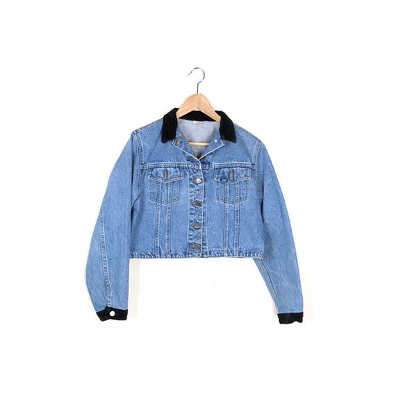 lee cropped denim jacket
