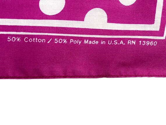 Vintage // Square Magenta Pink & White Polka Dot … - image 6