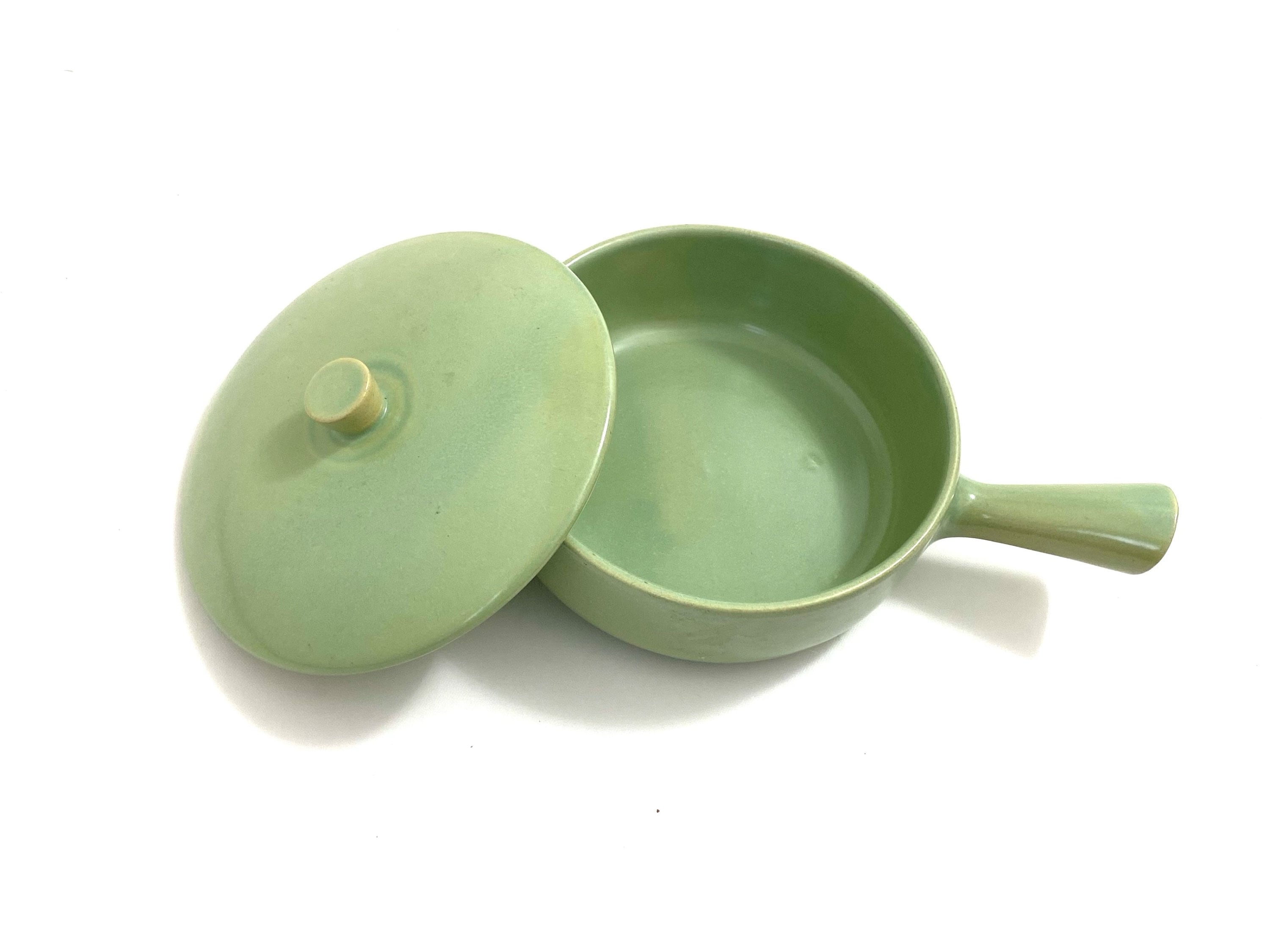Vintage La Solana Stoneware Casserole Dish, Celadon Green Covered Ovenware  - Etsy