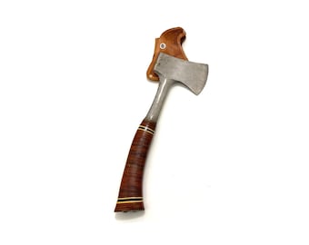Vintage // Estwing Hatchet No. 2 w Leather Sheath, Fathers Day Gift, Camping Axe, USA Made