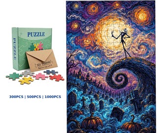Rompecabezas gótico de Halloween, Habitación de bruja colorida, 300-1000 piezas, Reverso con letras (Sin spoilers)