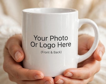 Taza personalizada con foto: Taza de café con foto personalizada (11 oz o 15 oz)
