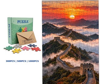 Rompecabezas Amanecer en China, Paisaje de Montaña (300-1000 Piezas)