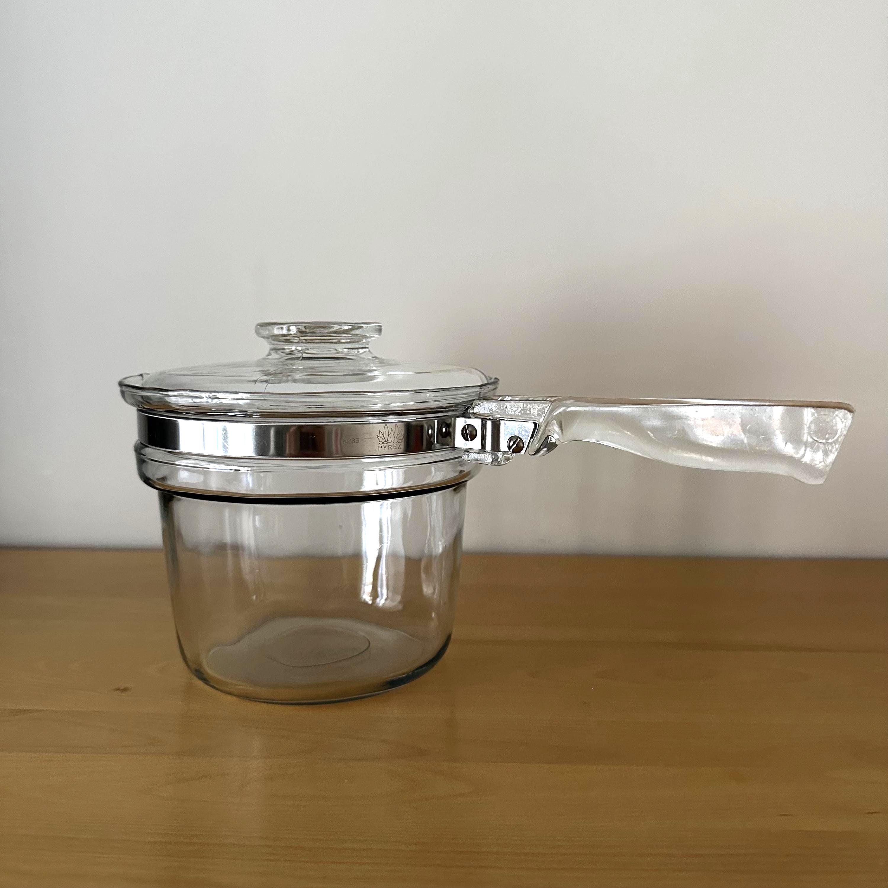 Vintage Pyrex Glass Double Boiler - Etsy