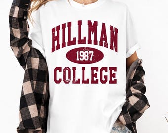 Hillman College HBCU Apparel A Different World Inspired Y2k Graphic Tee, Comfort Colors Pretty Girls Go to Hillman Alumni Unisex T-Shirt