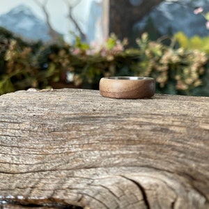 Walnut Handmade wooden ring size 8