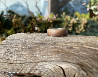 Walnut Handmade wooden ring size 8