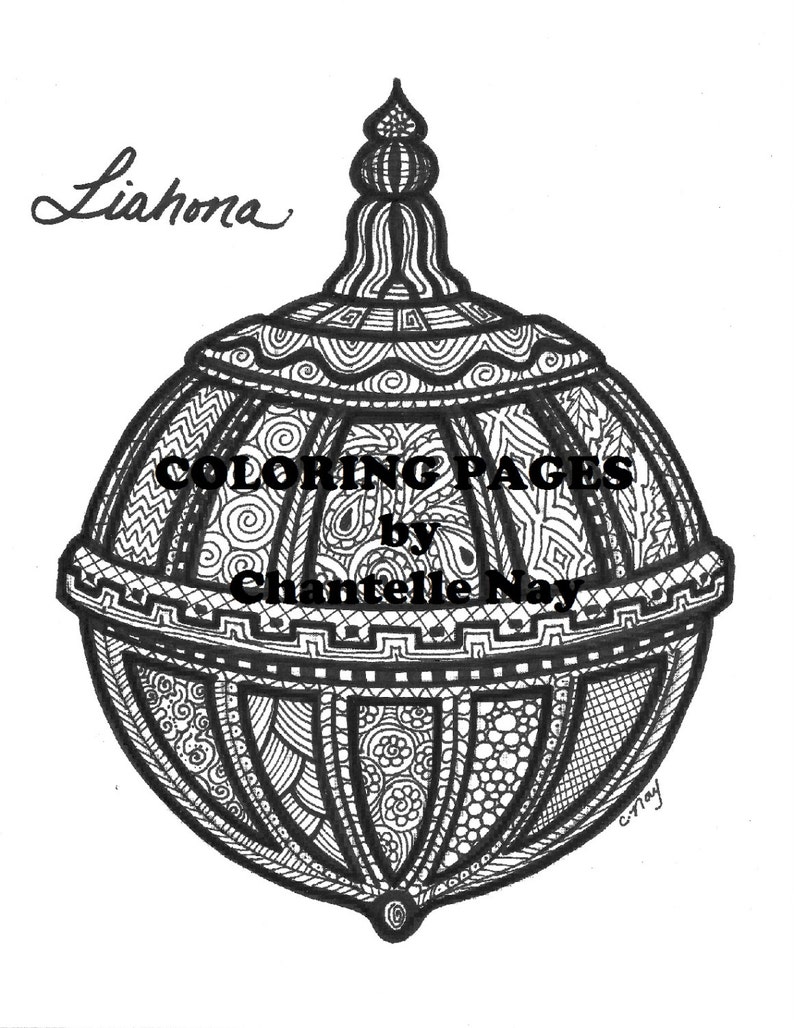 Coloring Page, Liahona, LDS Art, Adult Coloring Picture, Digital Download, Advanced Coloring ...