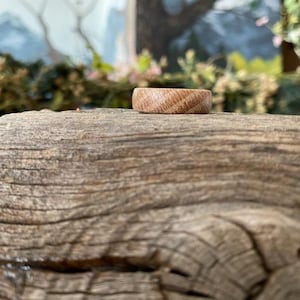 Hickory Handmade wooden ring size 8