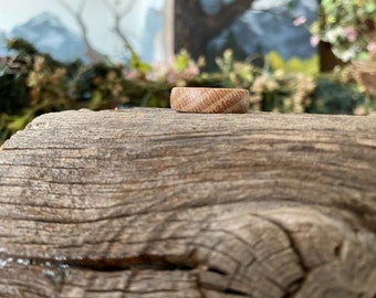 Hickory Handmade wooden ring size 8