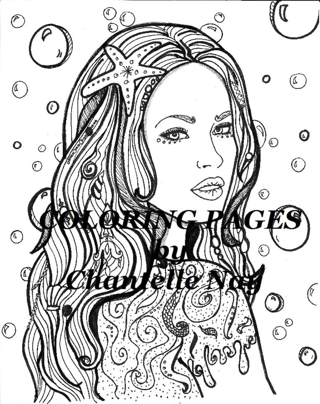 Coloriage Visage Femme à Imprimer Megan coloriage page visage femme adulte photo digital - Etsy Canada