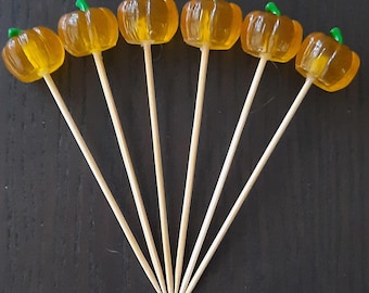 Pumpkin Toothpick Decoration, Thanksgiving Bamboo Skewers, Cocktail Picks, Finger Food, Charcutier Board Picks, Food Skewer (pack of 12)