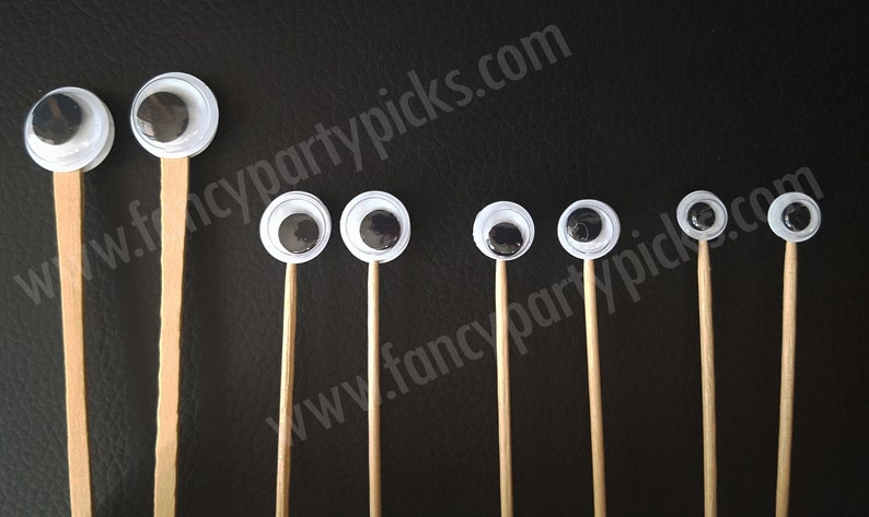 Googly Eyes Bamboo Picks: Cupcake & Appetizer Toppers, Sea theme party, Food garnish, Finger food image 4