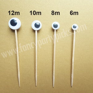 Googly Eyes Bamboo Picks: Cupcake & Appetizer Toppers, Sea theme party, Food garnish, Finger food image 7