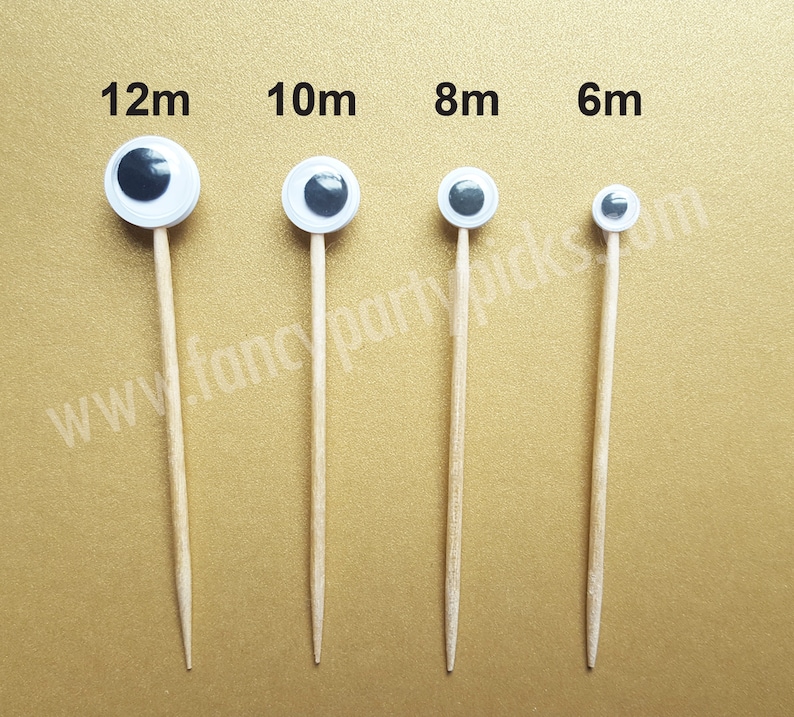 Googly Eyes Bamboo Picks: Cupcake & Appetizer Toppers, Sea theme party, Food garnish, Finger food image 7