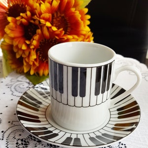 Piano-Musical Small 3 oz. Espresso Cup and Saucer