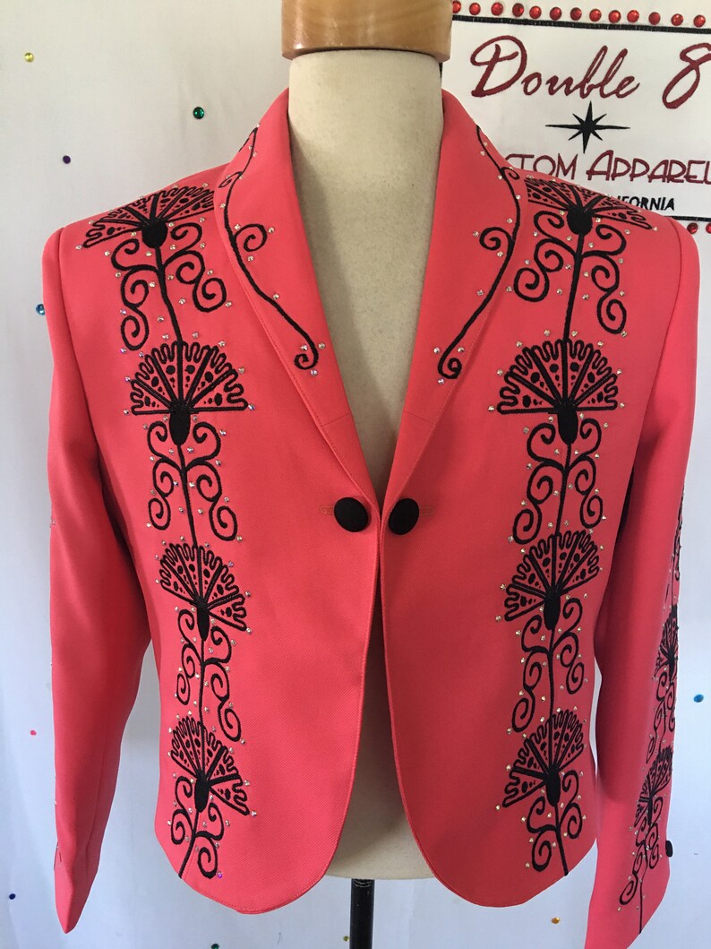 Mens coral matador bolero jacket Sz 42 Etsy