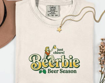 Beerbie Vintage Pinup Shirt, Oktoberfest Shirt, Funny Retro Beer Season Tee, Brewery Drinking Graphic