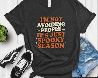 Funny Halloween Shirt, Sarcastic Introvert Ghost Tee, Spooky Season Graphic Tshirt