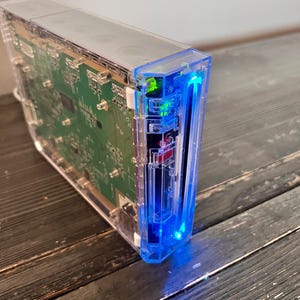 Custom Transparent Clear Wii console US GC-Compatible - Clear Case Modded