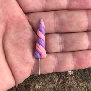 Polymer clay unicorn horn for doll customising Dolls