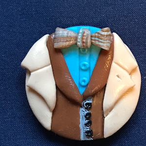 Inspired polymer clay Good Omens inspired brooch/ fridge magnet/ Pendant