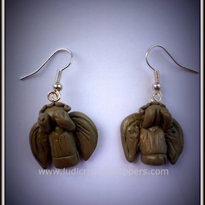 Weeping Angel Dr Who style earrings
