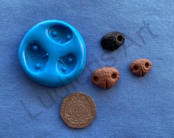 Moule en silicone Nez d'ours, au choix, 2,8 x 2,1 cm, 2,5 cm x 1,8 cm ou lot de 3, tailles Outil à modeler, Formes pour pâte polymère
