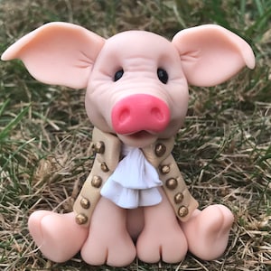 Hamilton Inspired Polymer clay Pig “A.Ham” by Ludicris