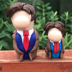Gnome/Gonk geïnspireerde polymeerklei 10e/11e Dr Who-figuur, handgemaakt door Ludicris