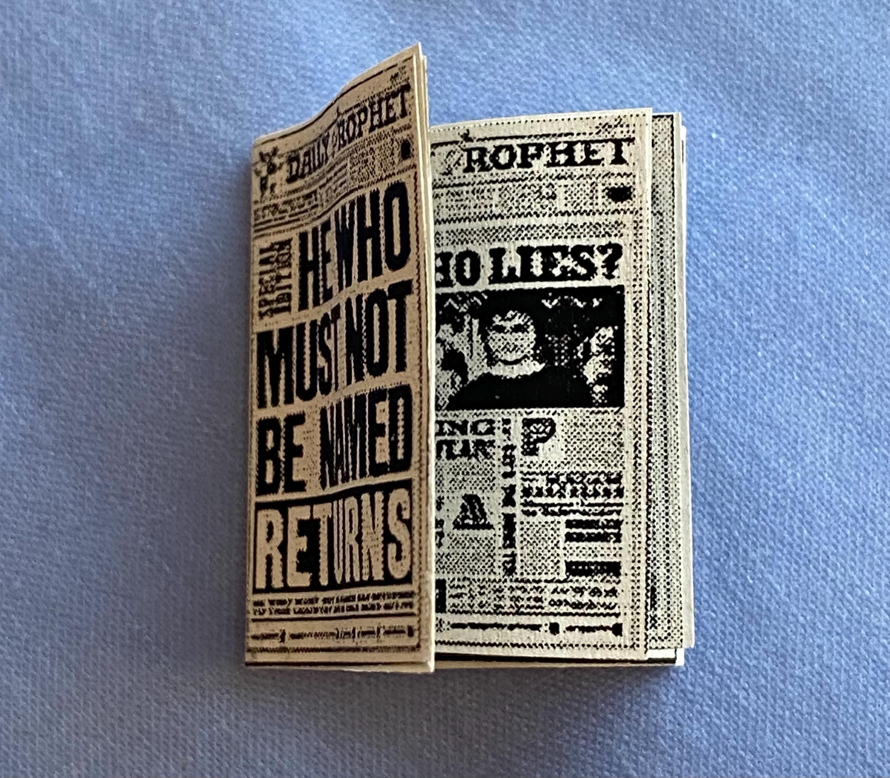 Dollhouse Harry Potter, inspired  Miniature Newspaper X 1 scale 1:12 for dolls house, newspaper